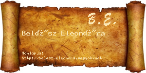Belász Eleonóra névjegykártya